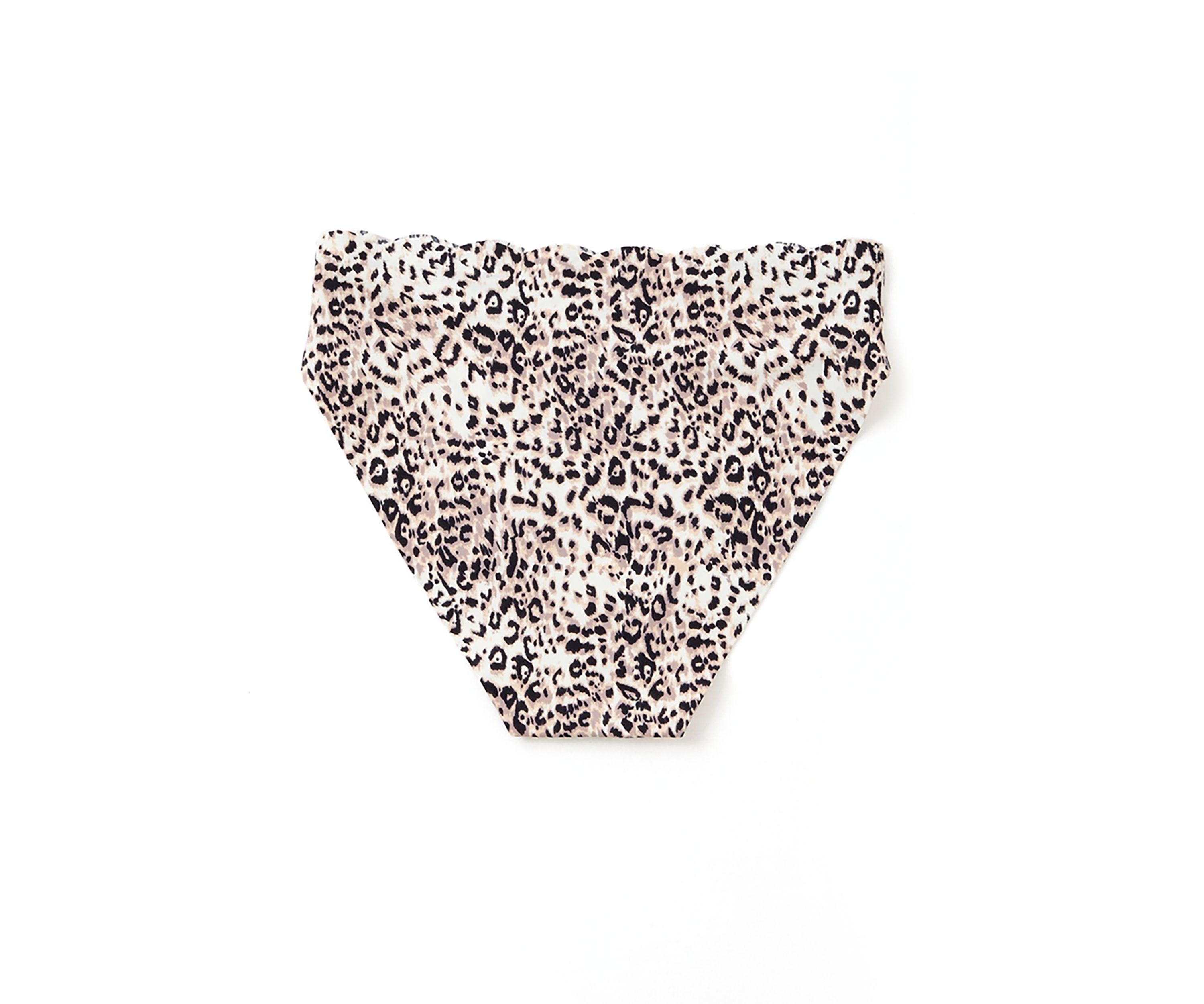 Scalloped Edge Printed High Cut Briefs