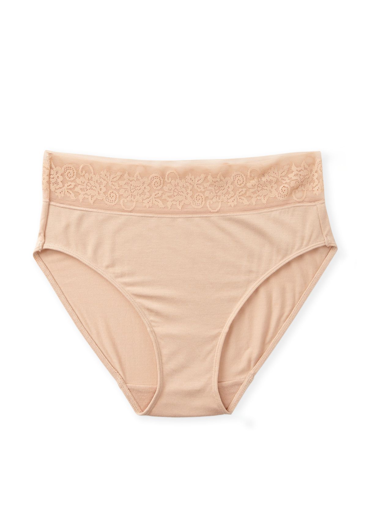 Lace Waist Soft Comfort High-Cut Brief 