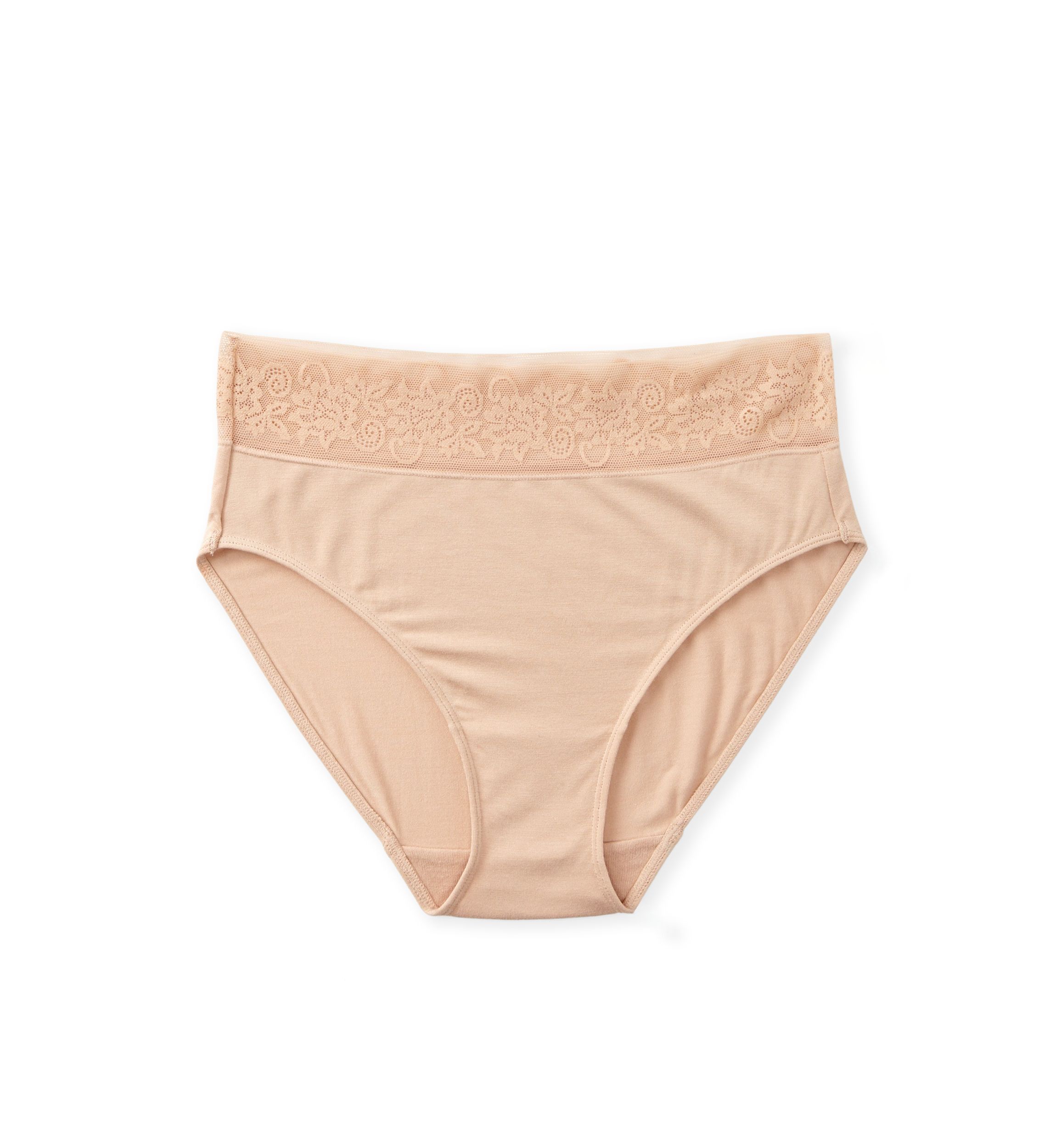 Lace Waist Soft Comfort High-Cut Brief 
