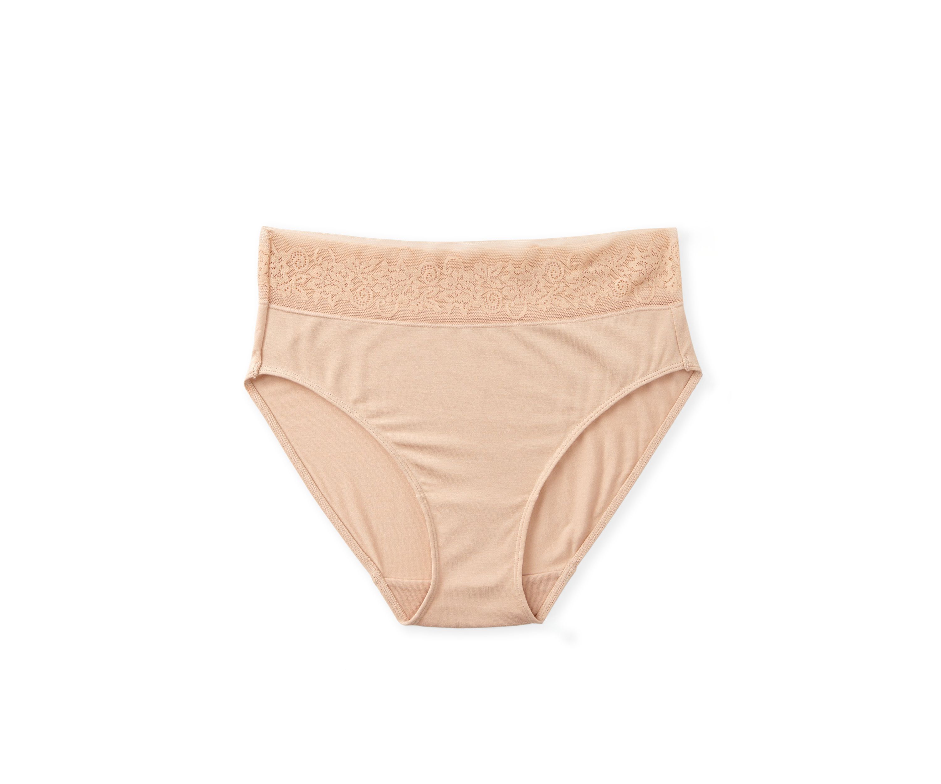 Lace Waist Soft Comfort High-Cut Brief 