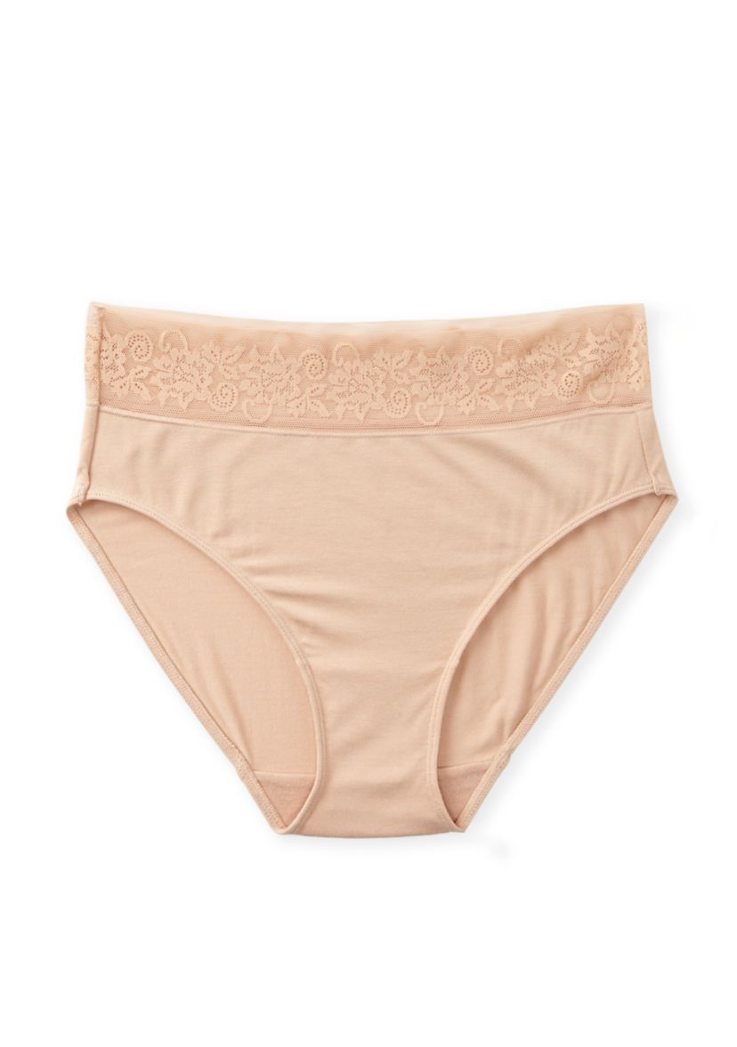 Lace Waist Soft Comfort High-Cut Brief 
