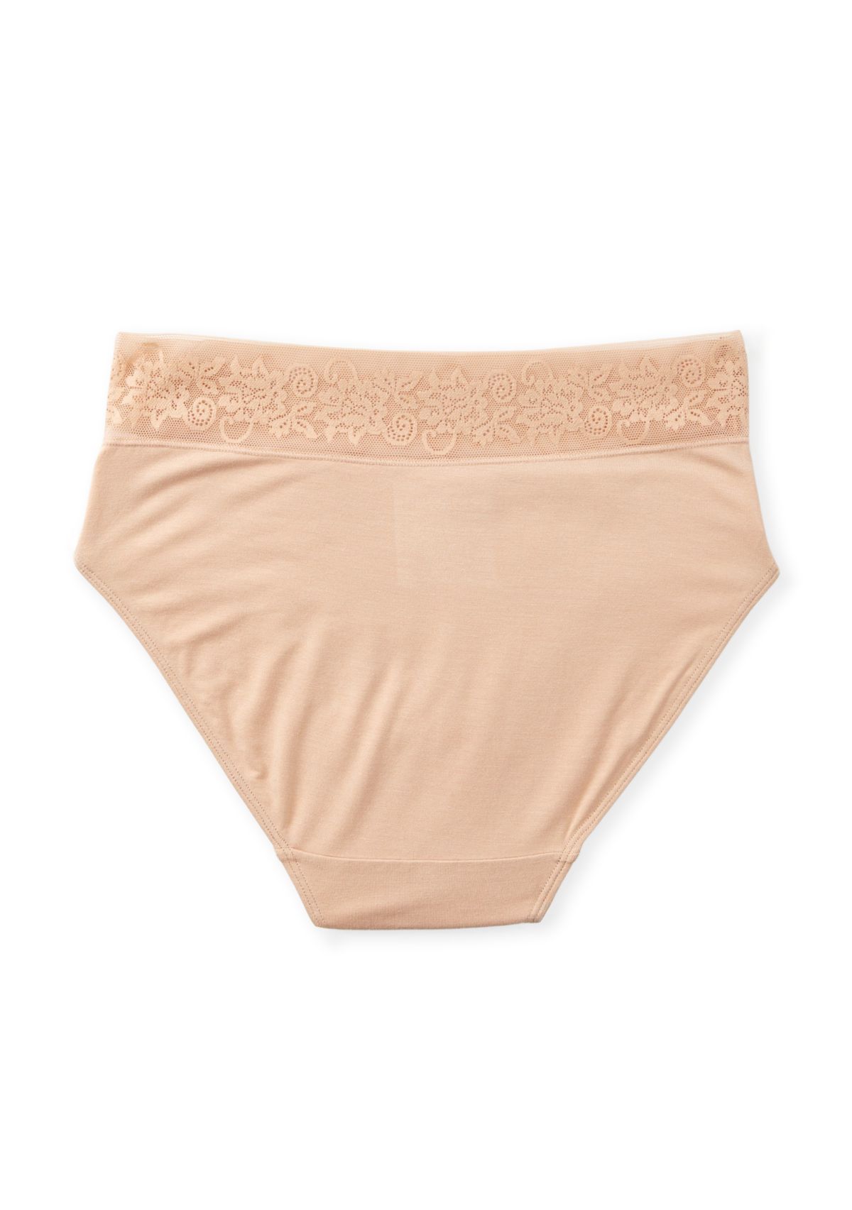 Lace Waist Soft Comfort High-Cut Brief 