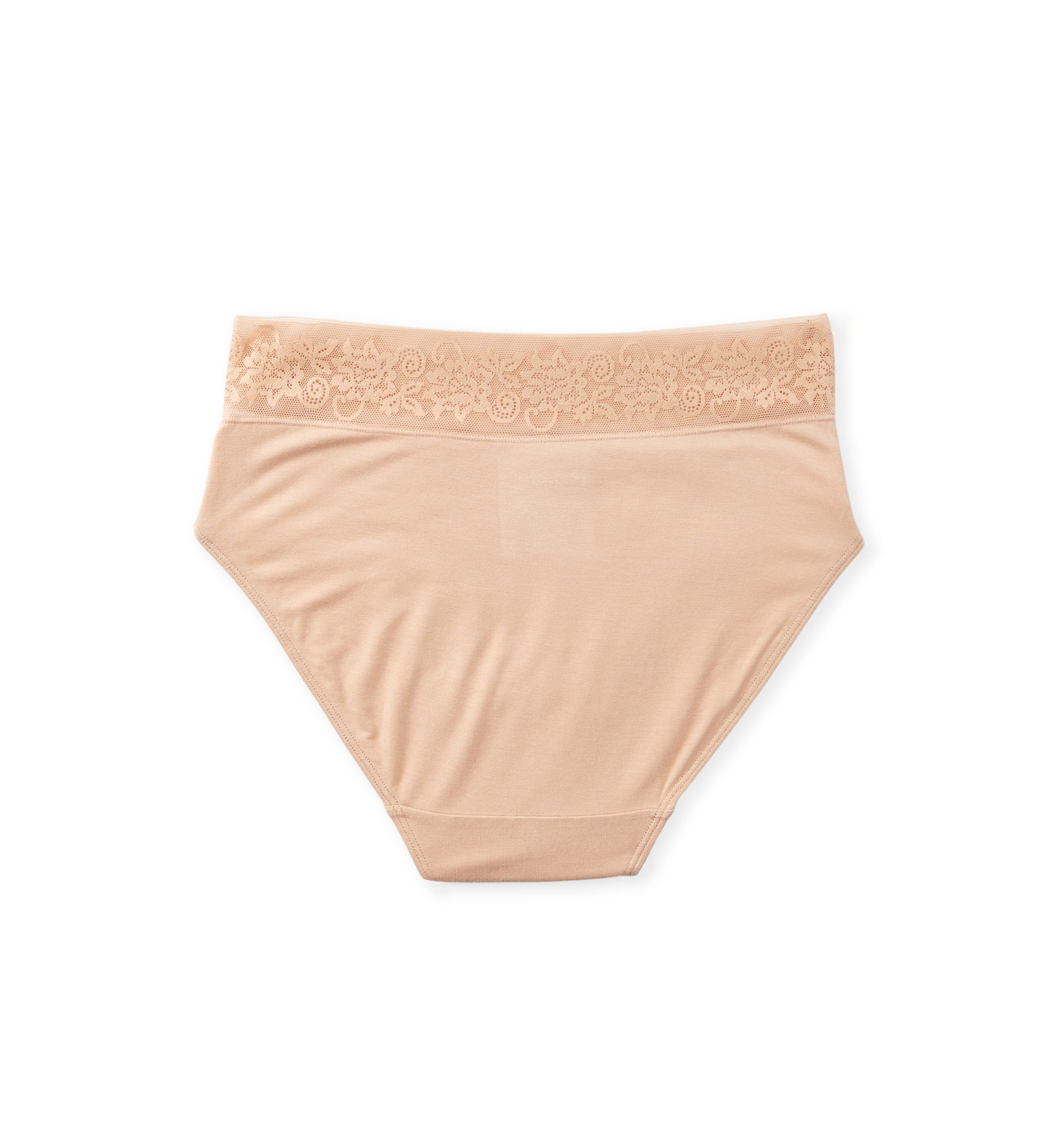 Lace Waist Soft Comfort High-Cut Brief 