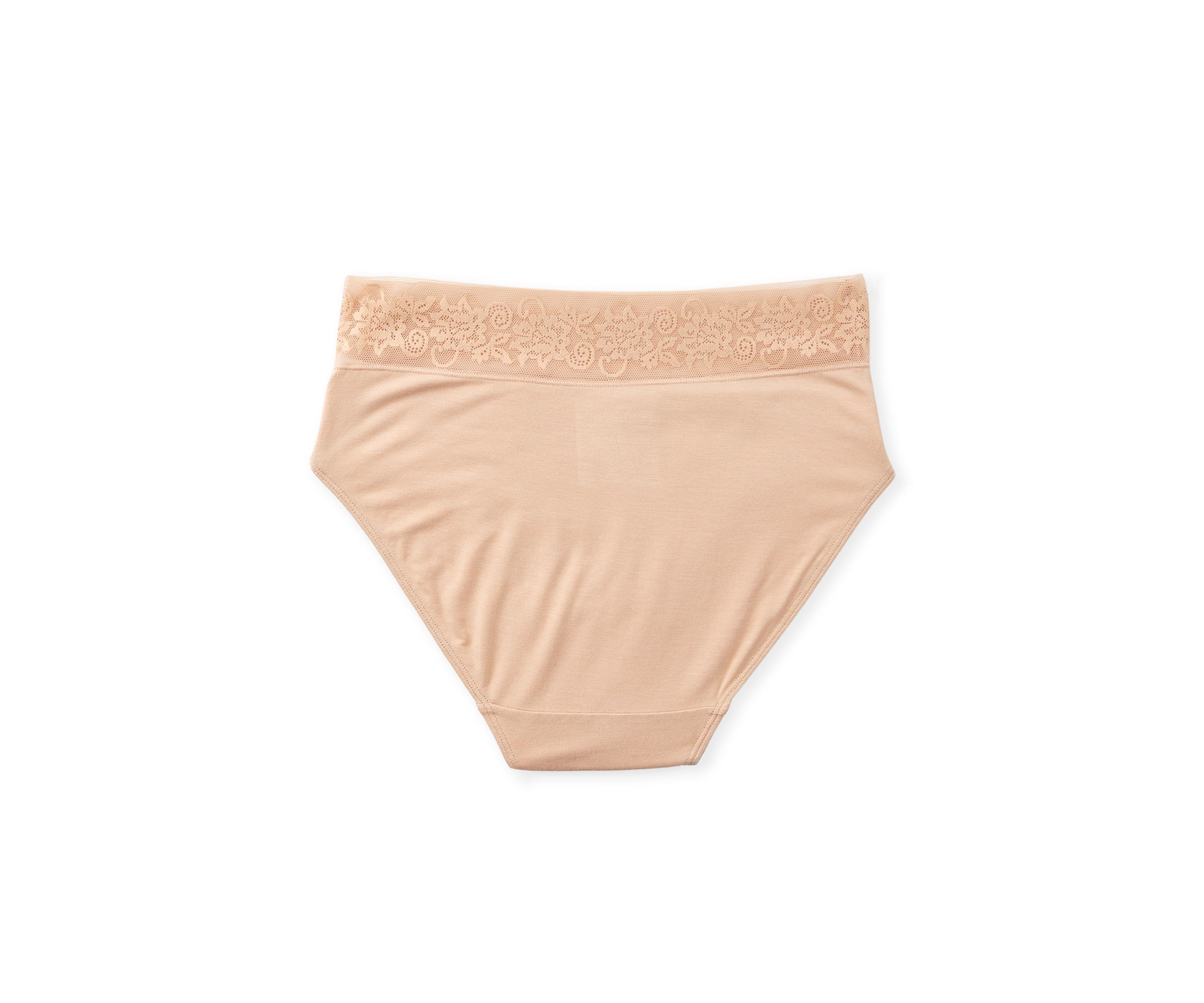 Lace Waist Soft Comfort High-Cut Brief 