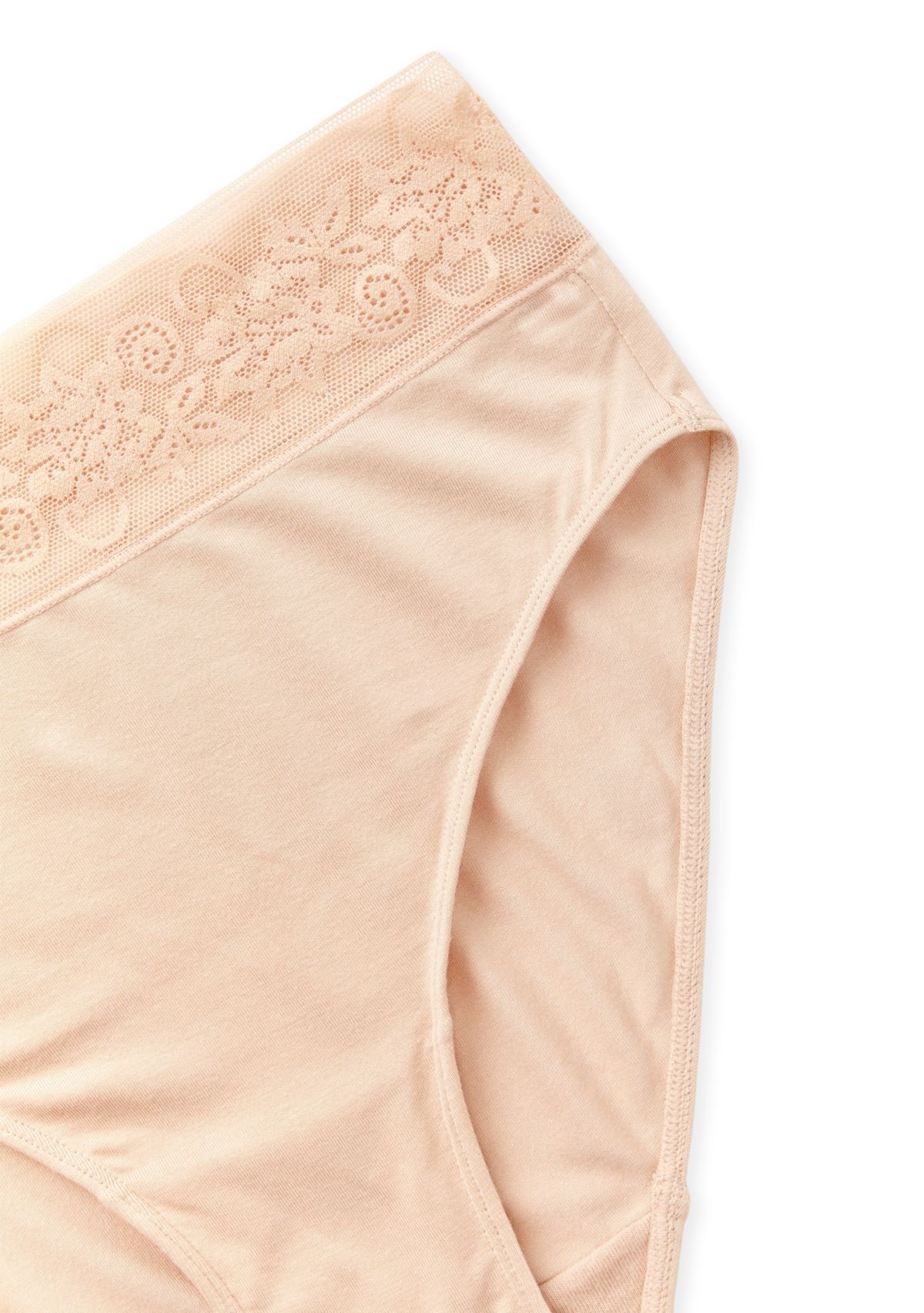 Lace Waist Soft Comfort High-Cut Brief 