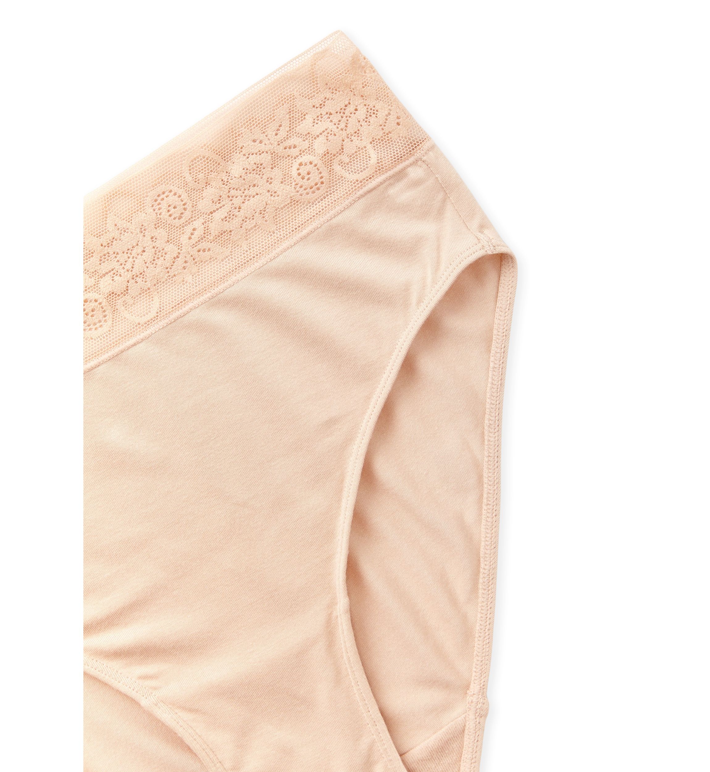 Lace Waist Soft Comfort High-Cut Brief 