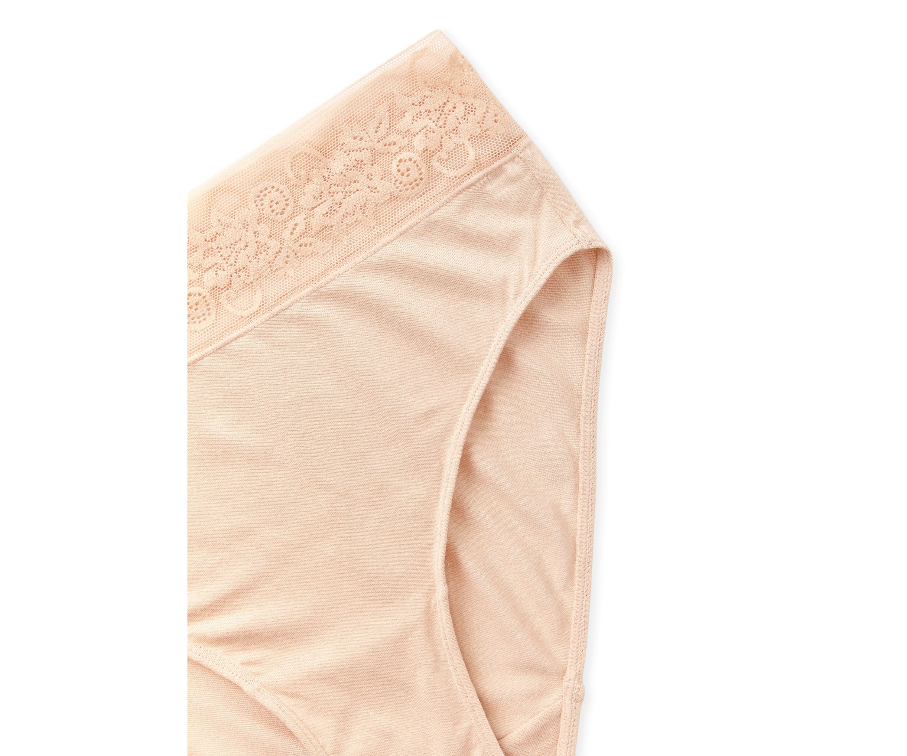 Lace Waist Soft Comfort High-Cut Brief 