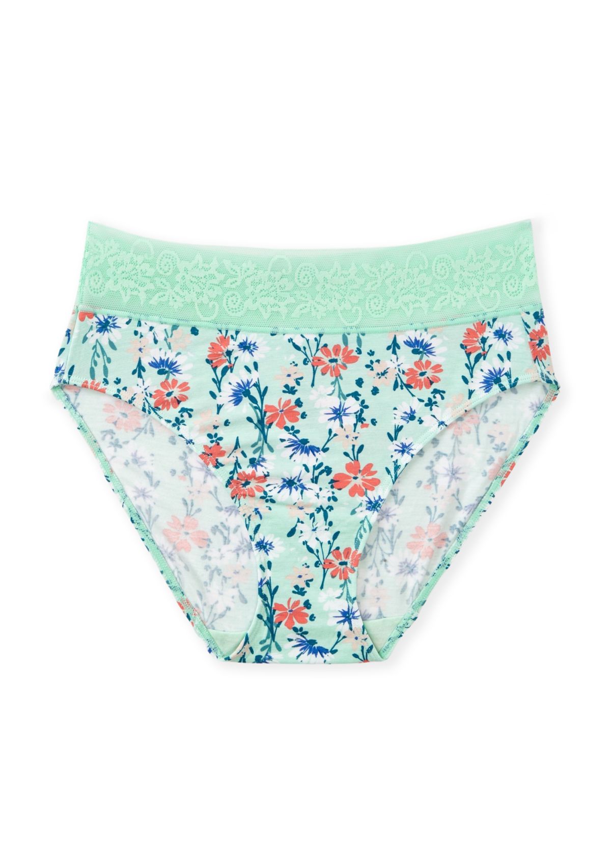 Lace Waist Soft Comfort High-Cut Brief