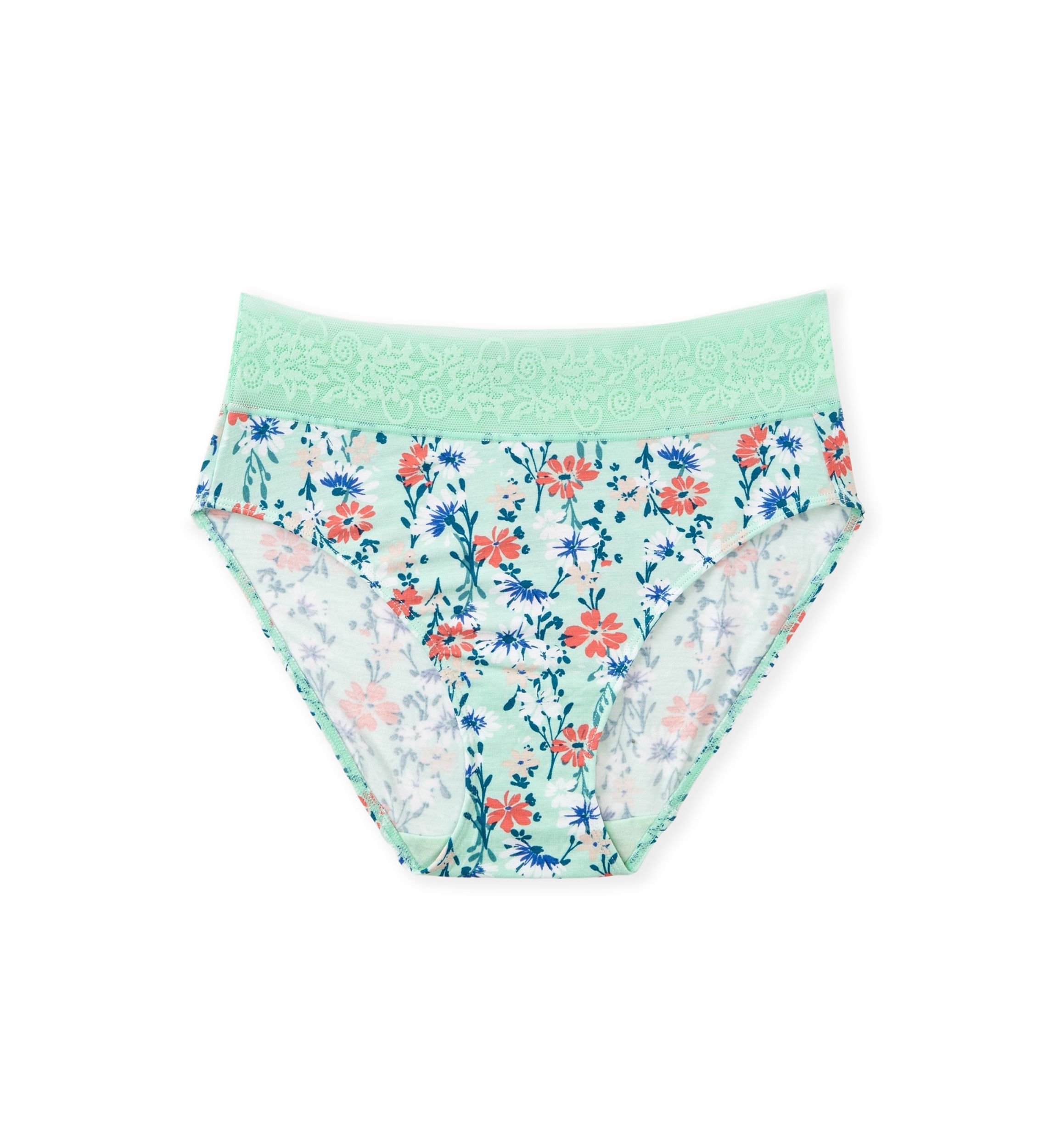 Lace Waist Soft Comfort High-Cut Brief