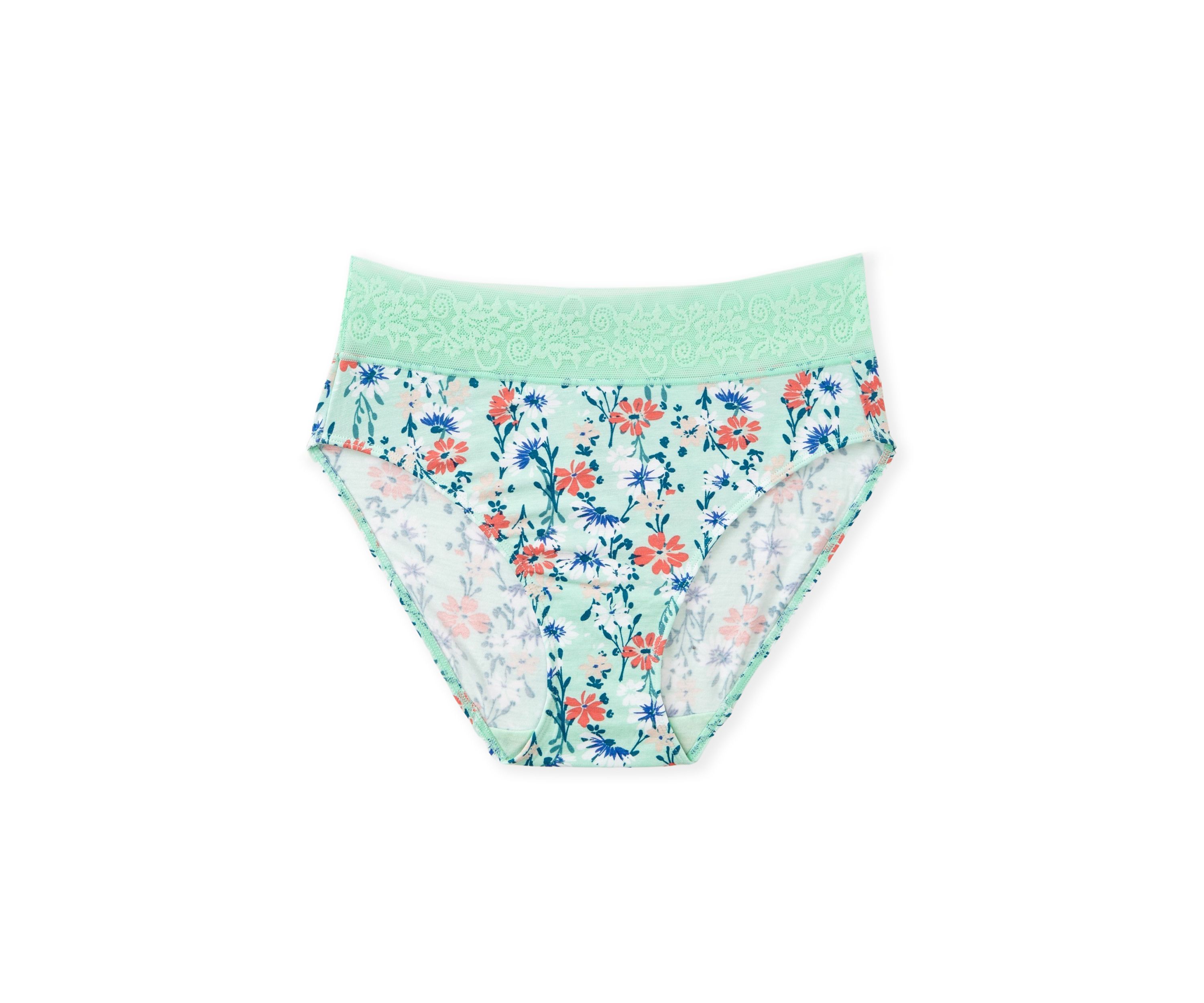 Lace Waist Soft Comfort High-Cut Brief
