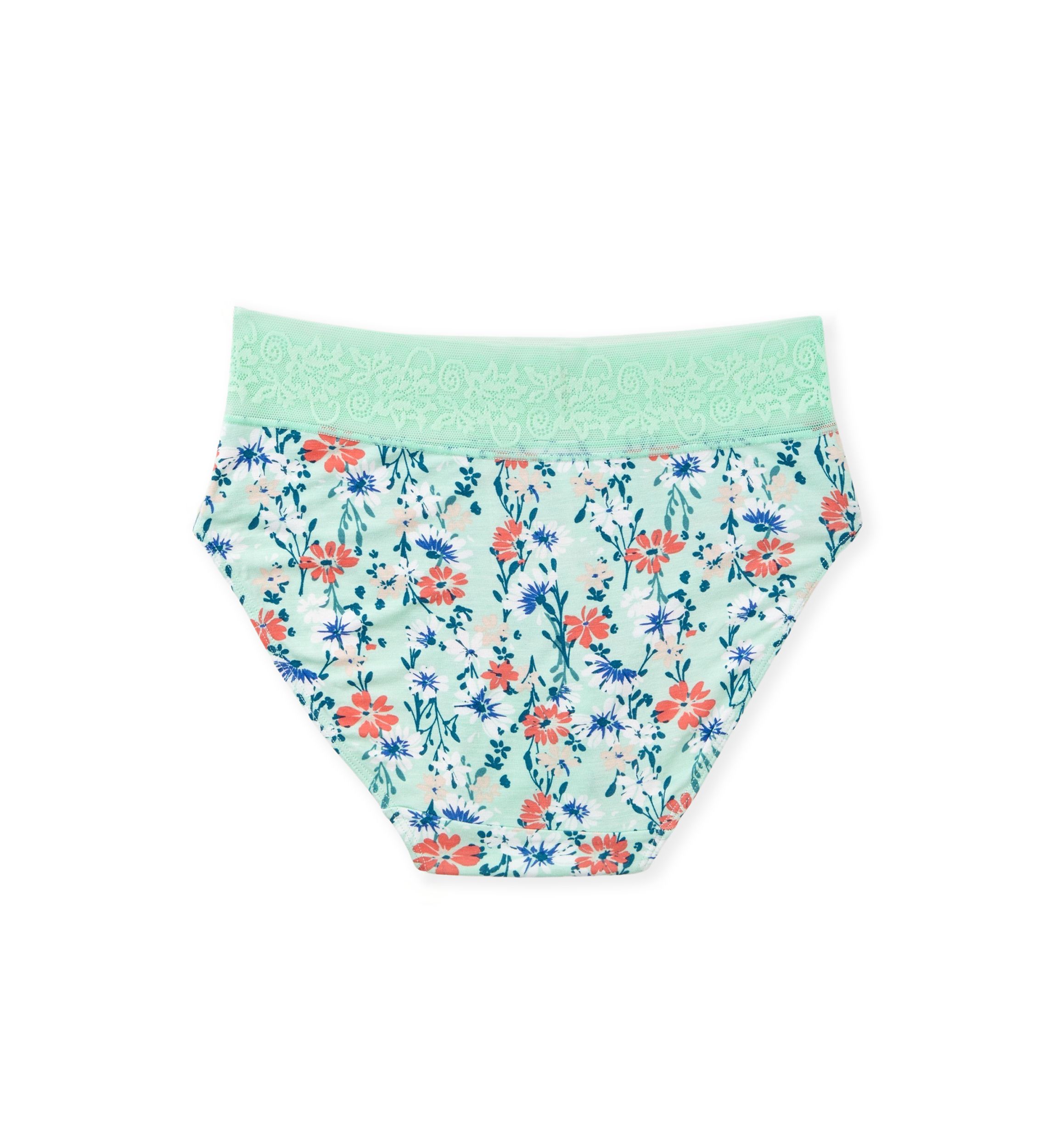 Lace Waist Soft Comfort High-Cut Brief