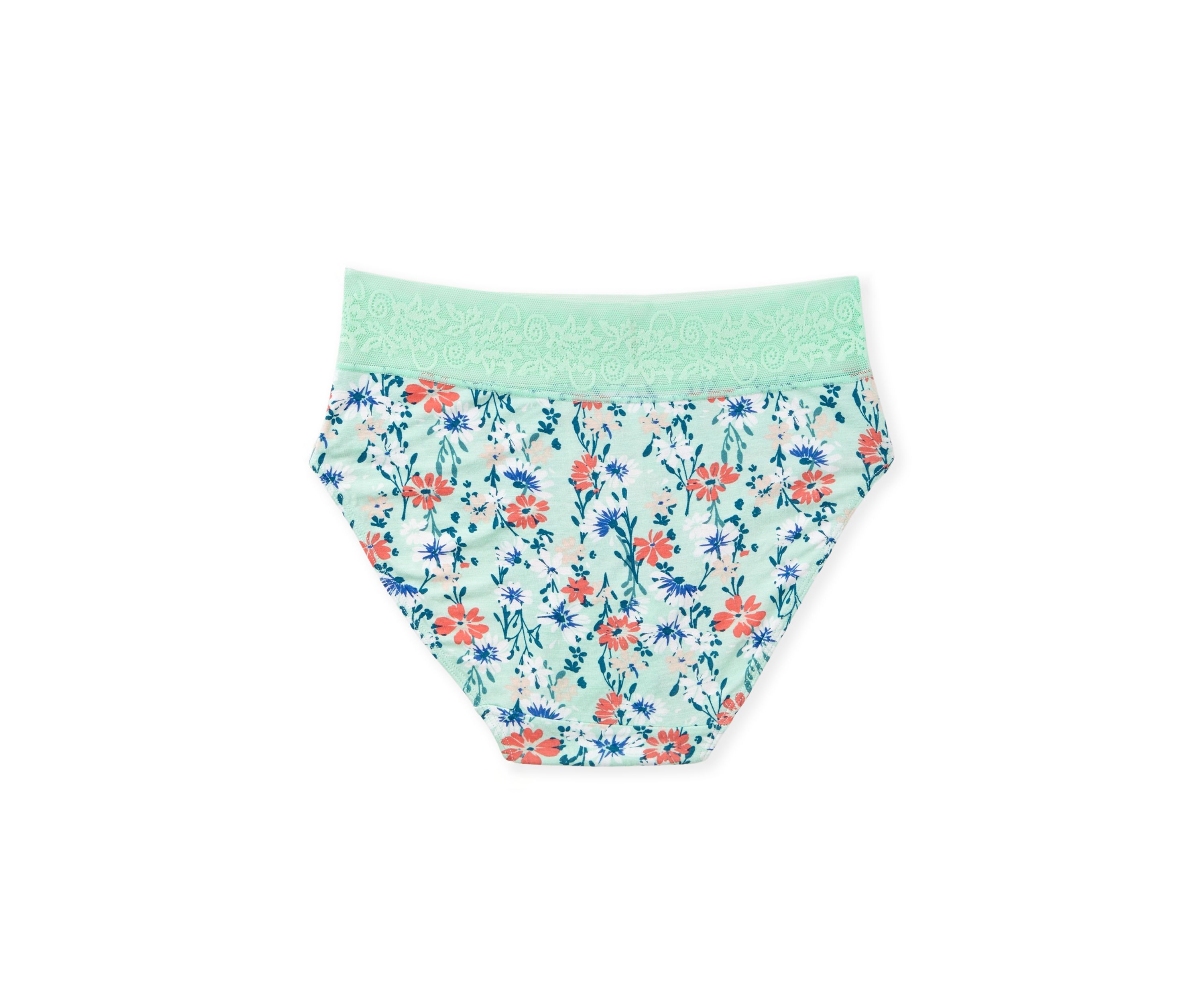 Lace Waist Soft Comfort High-Cut Brief