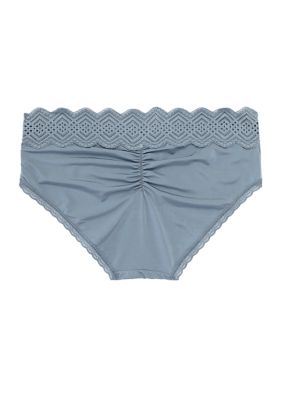 Buy Calvin Klein Underwear Women Light Blue Lace Accent Hipster Panties 