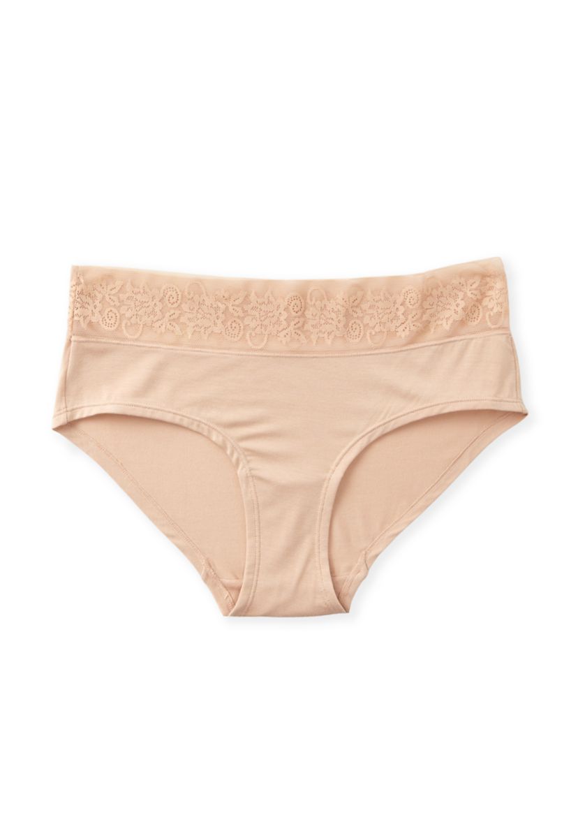 Lace Waist Soft Comfort Hipster Panty