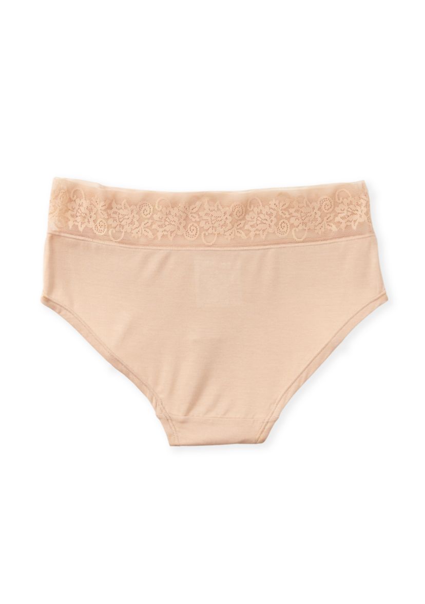 Lace Waist Soft Comfort Hipster Panty