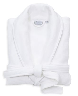 Linum Home Textiles Waffle Terry Bathrobe, White, S/M