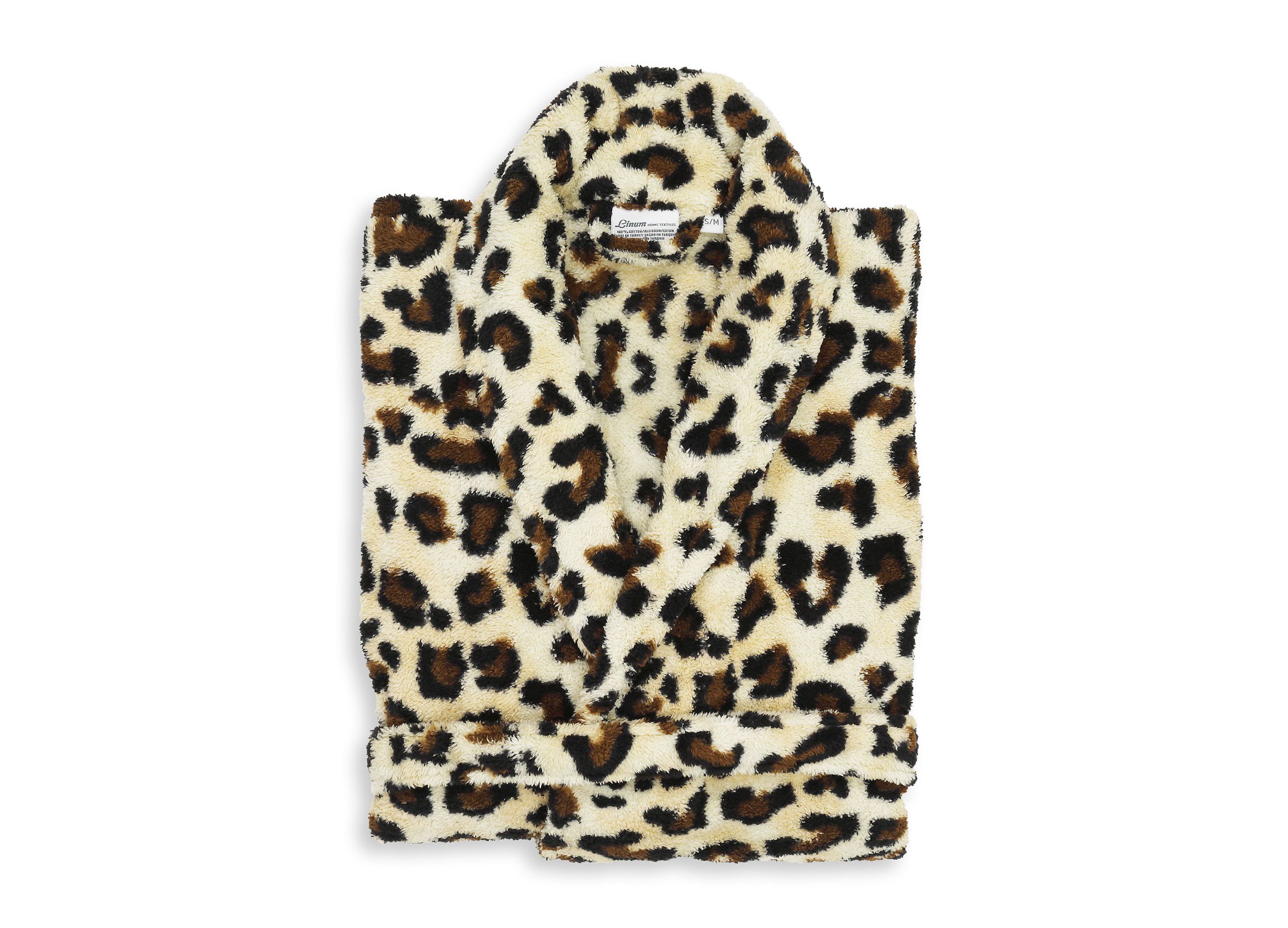 Plush Leopard Print Bathrobe