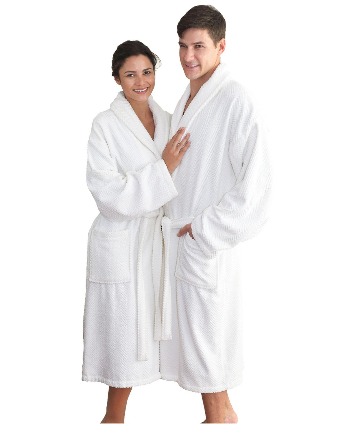 Unisex Herringbone Bathrobe