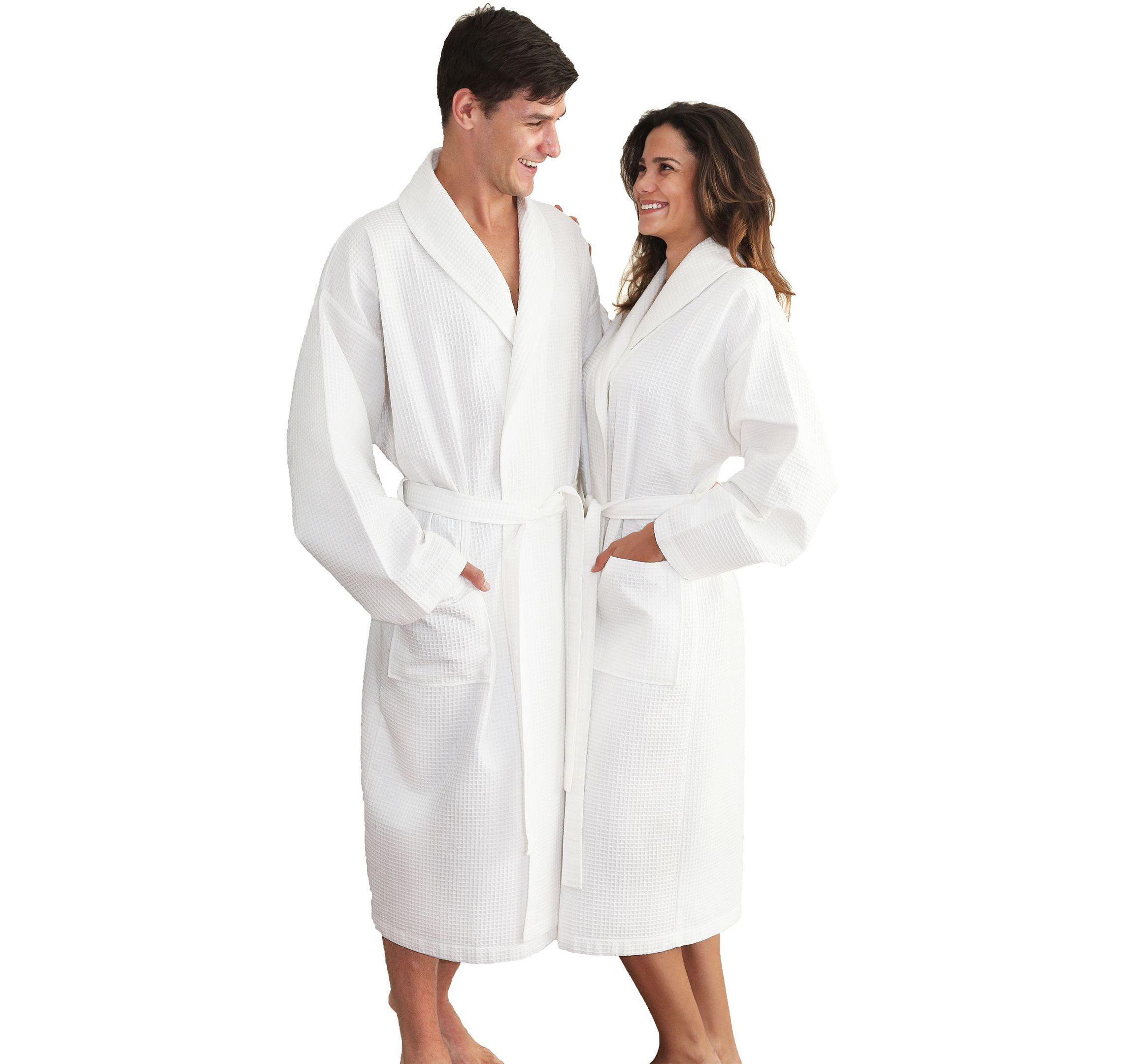 Unisex Waffle Weave Bathrobe