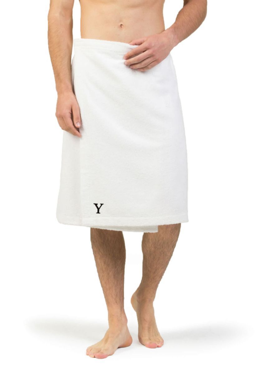 Personalized Mens Body Wrap - White