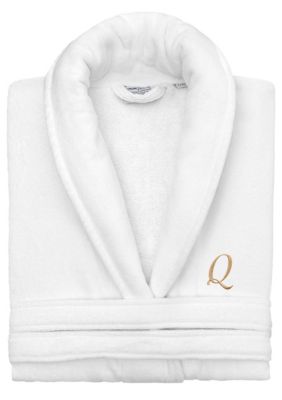Linum Home Textiles Personalized Unisex Anovia Velour Bathrobe, S/M