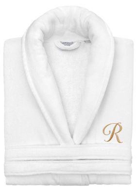 Linum Home Textiles Personalized Unisex Anovia Velour Bathrobe, S/M