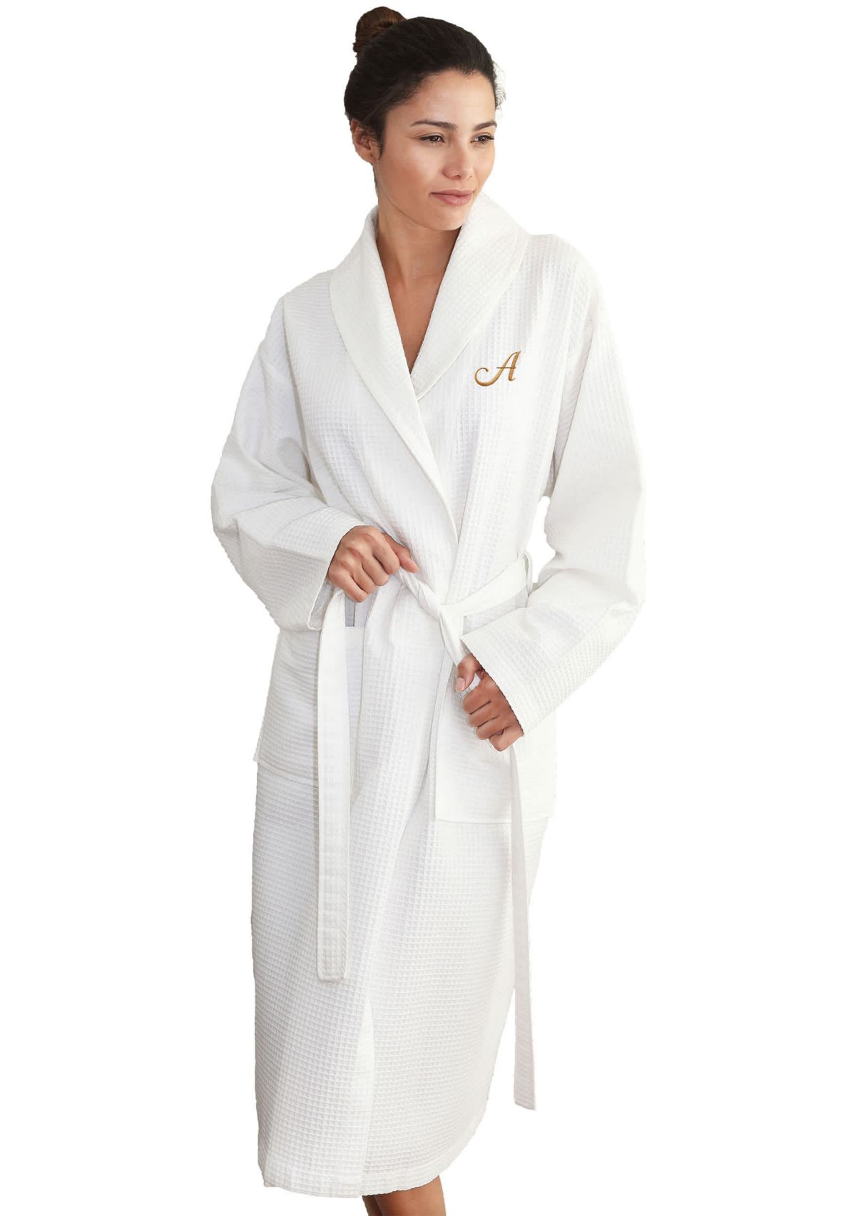 Personalized Unisex Waffle Weave Bathrobe