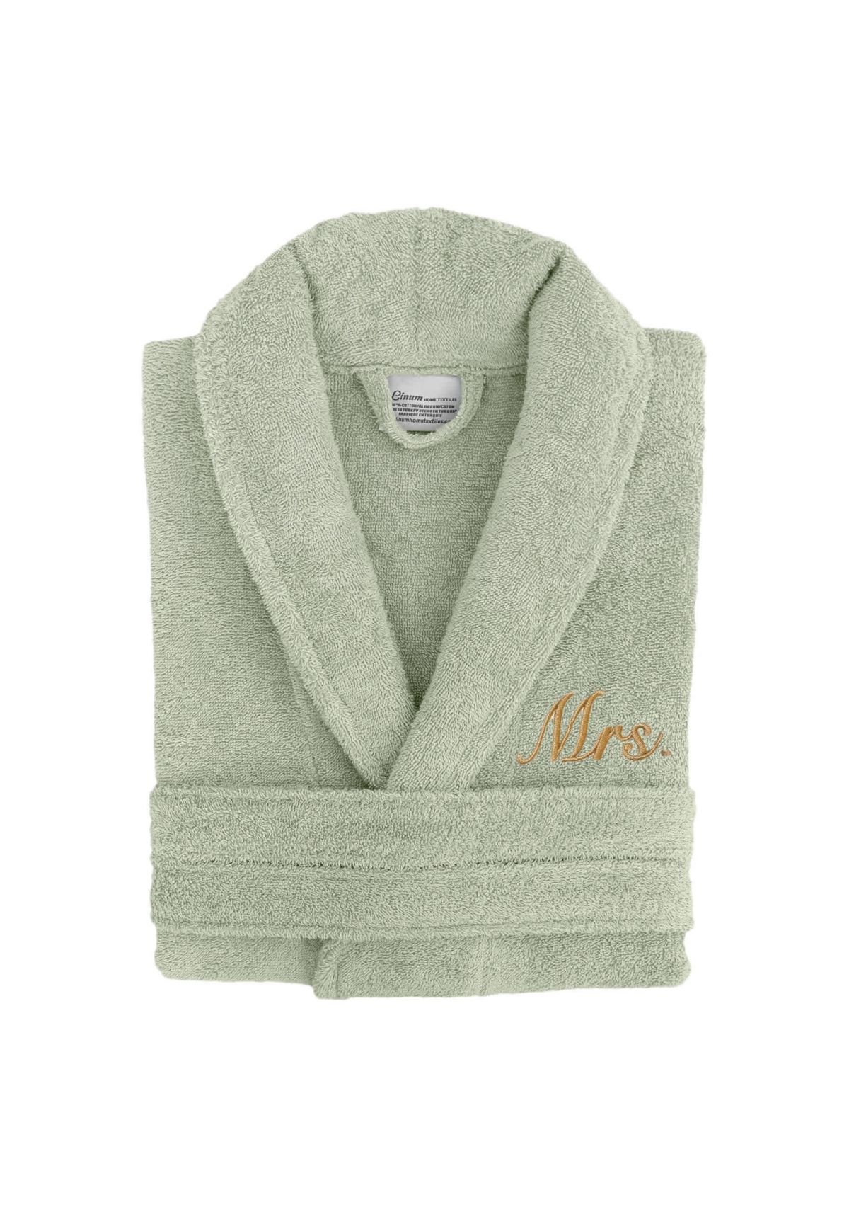 Terry Bathrobe Embroidered with Mrs Design