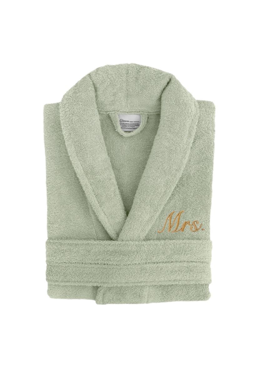 Terry Bathrobe Embroidered with Mrs Design
