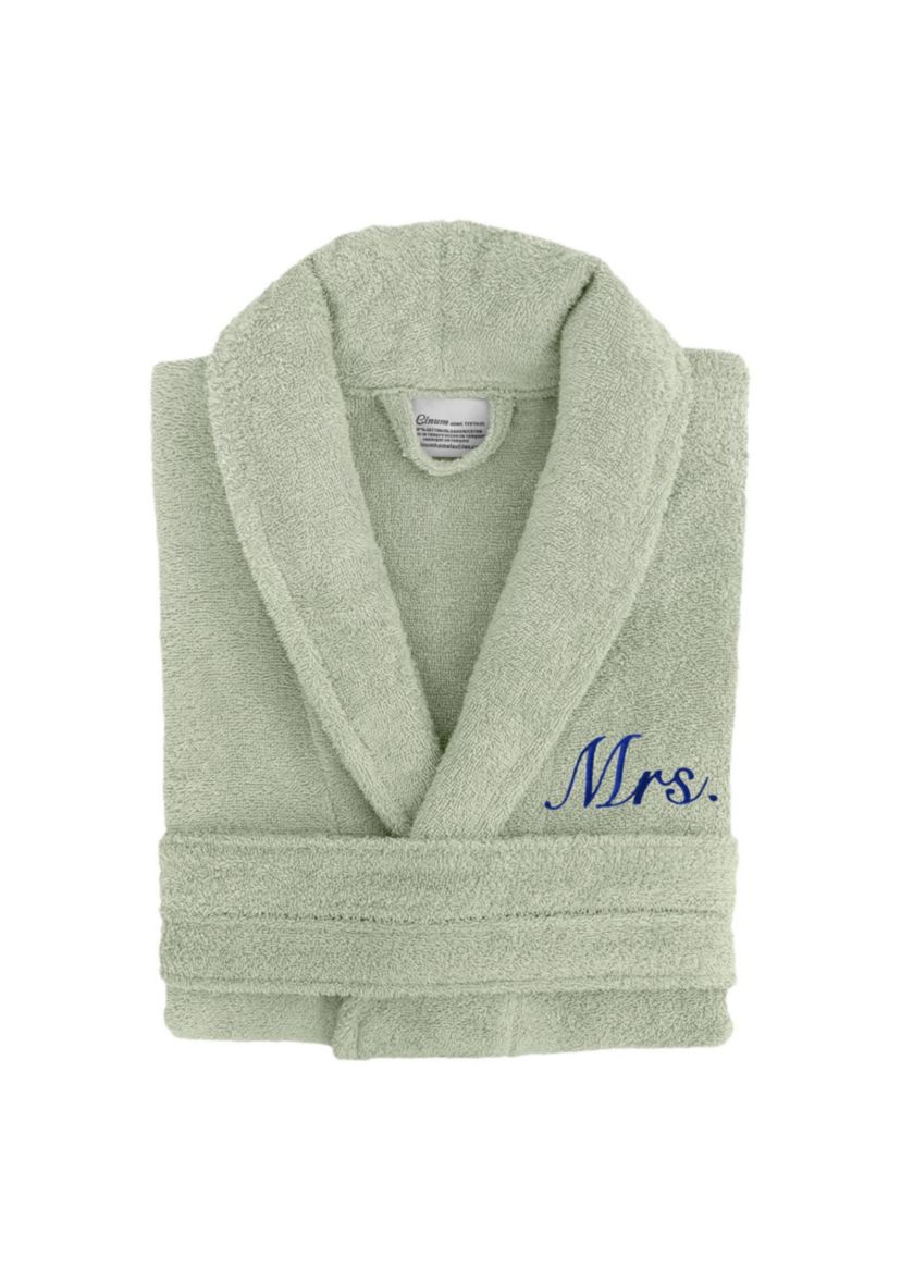 Terry Bathrobe Embroidered with Mrs Design