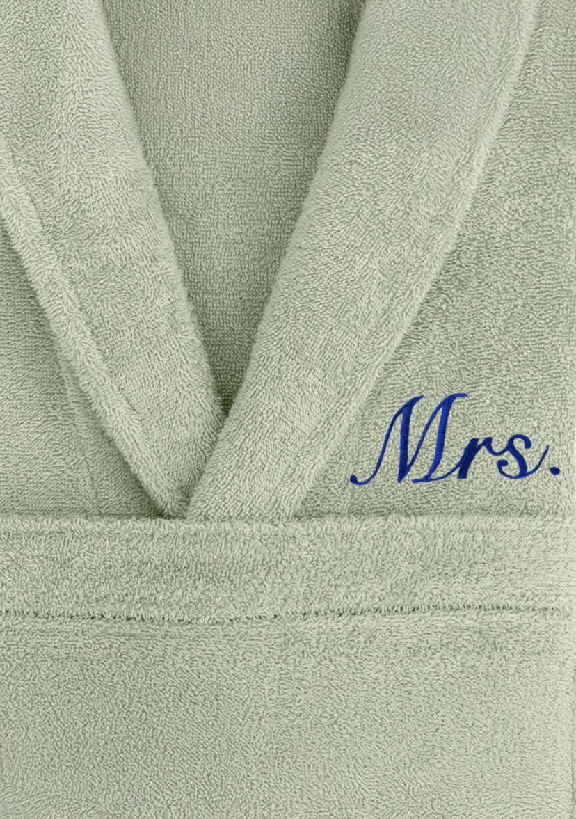 Terry Bathrobe Embroidered with Mrs Design