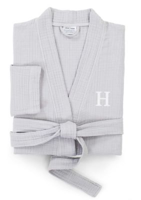 Linum Home Textiles Personalized Unisex Smyrna Bathrobe, L/XL