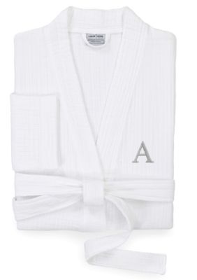 Linum Home Textiles Personalized Unisex Smyrna Bathrobe, S/M