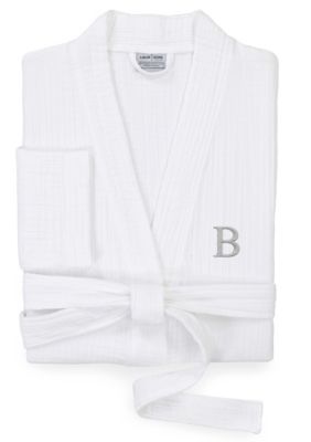 Linum Home Textiles Personalized Unisex Smyrna Bathrobe, S/M