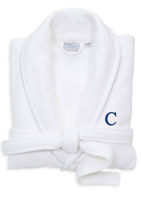 Linum Home Textiles Personalized Unisex Waffle Terry Bathrobe, L/XL