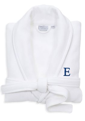 Linum Home Textiles Personalized Unisex Waffle Terry Bathrobe, L/XL