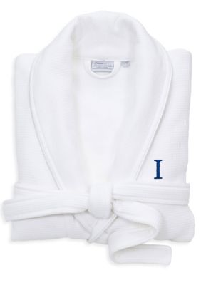 Linum Home Textiles Personalized Unisex Waffle Terry Bathrobe, S/M