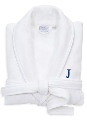 Linum Home Textiles Personalized Unisex Waffle Terry Bathrobe, S/M
