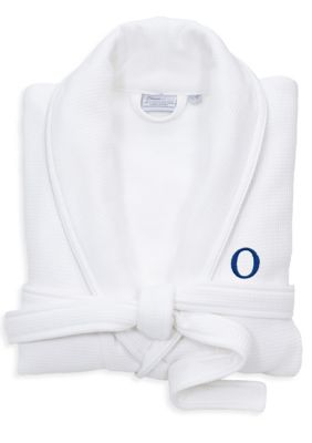 Linum Home Textiles Personalized Unisex Waffle Terry Bathrobe, S/M