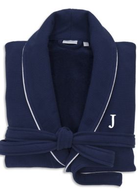 Linum Home Textiles Personalized Unisex Waffle Terry Bathrobe, S/M