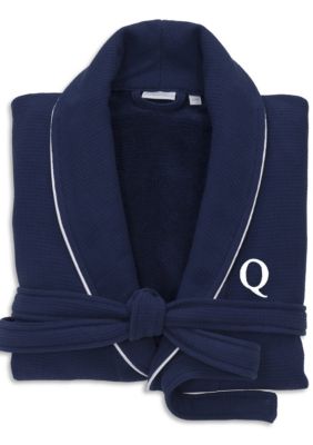 Linum Home Textiles Personalized Unisex Waffle Terry Bathrobe, S/M