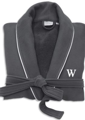 Linum Home Textiles Personalized Unisex Waffle Terry Bathrobe, S/M