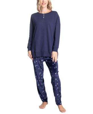 Hanes Women's Midnights PJ Set, Black