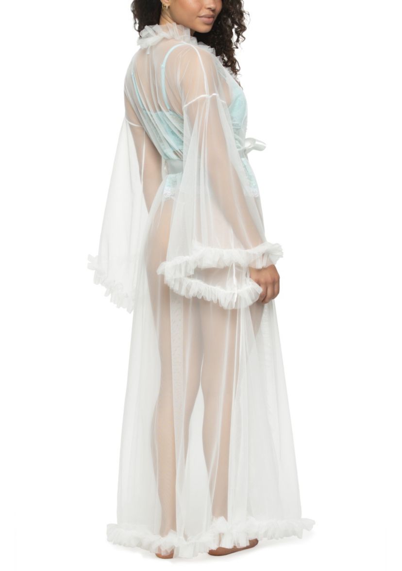 Veil Tulle Ruffle Robe