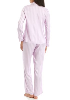 Crown Ivy Women s Satin Notch Collar Pajama Set belk