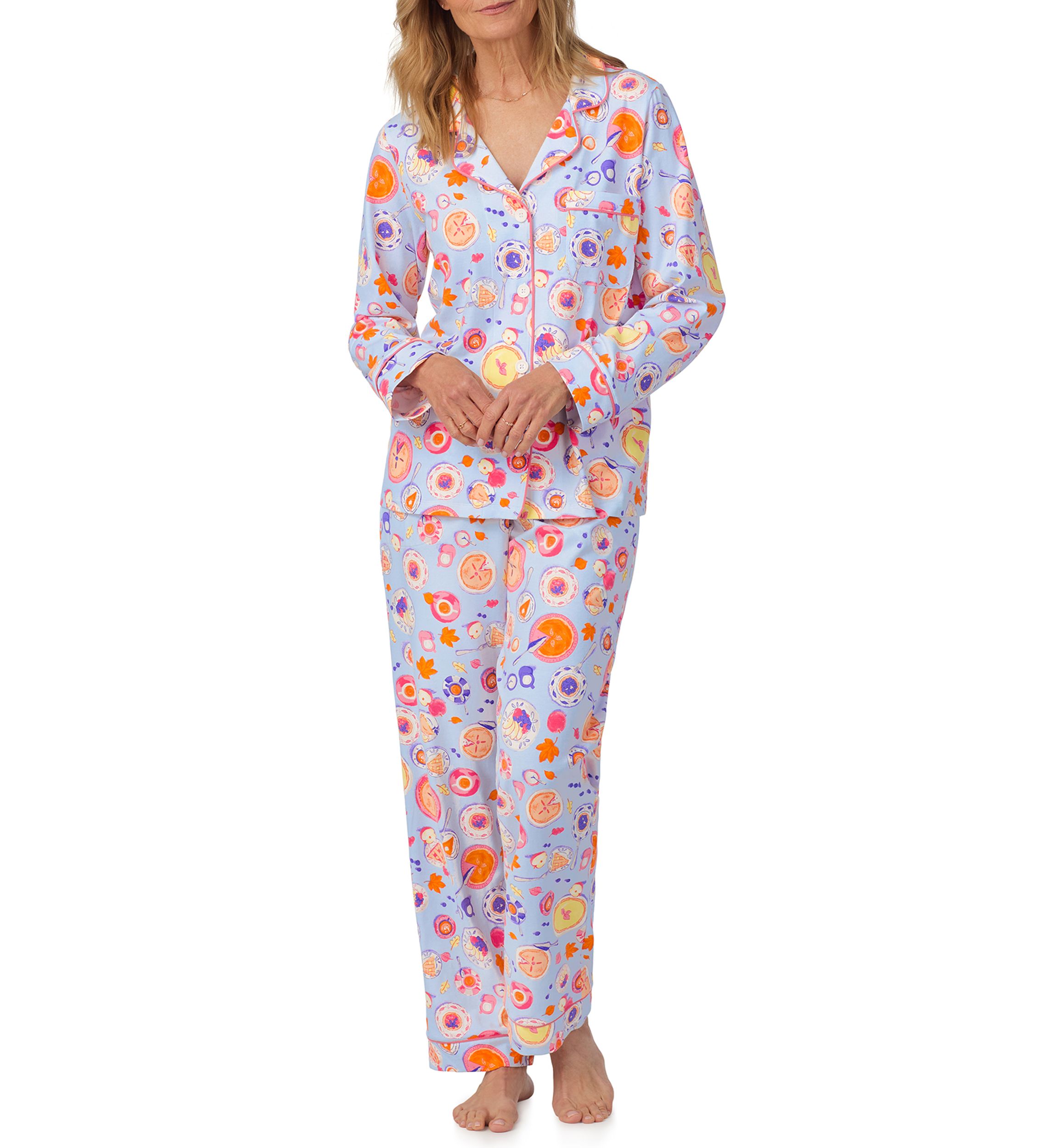 Long Sleeve Classic Stretch Jersey Pajama Set 