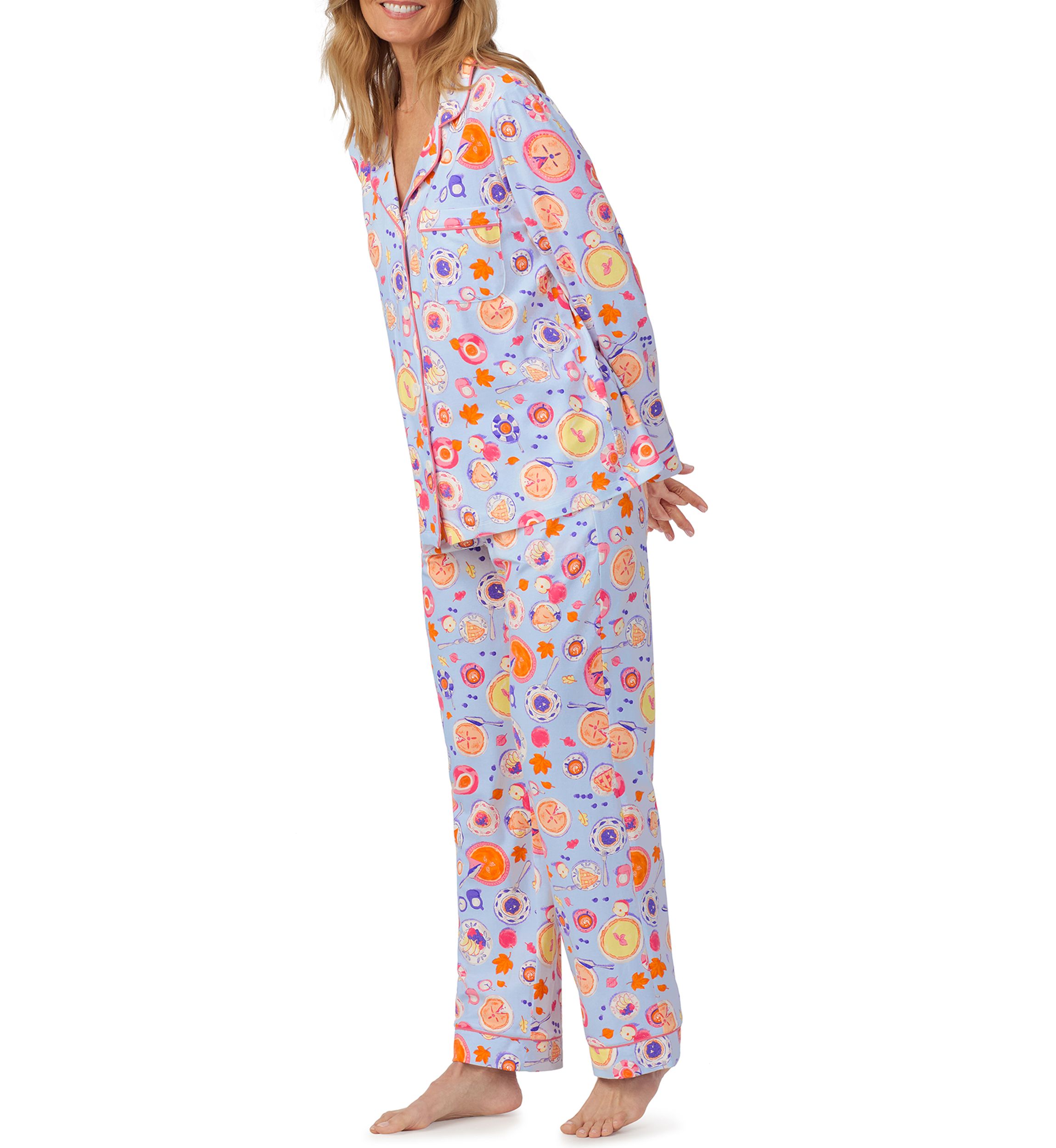 Long Sleeve Classic Stretch Jersey Pajama Set 
