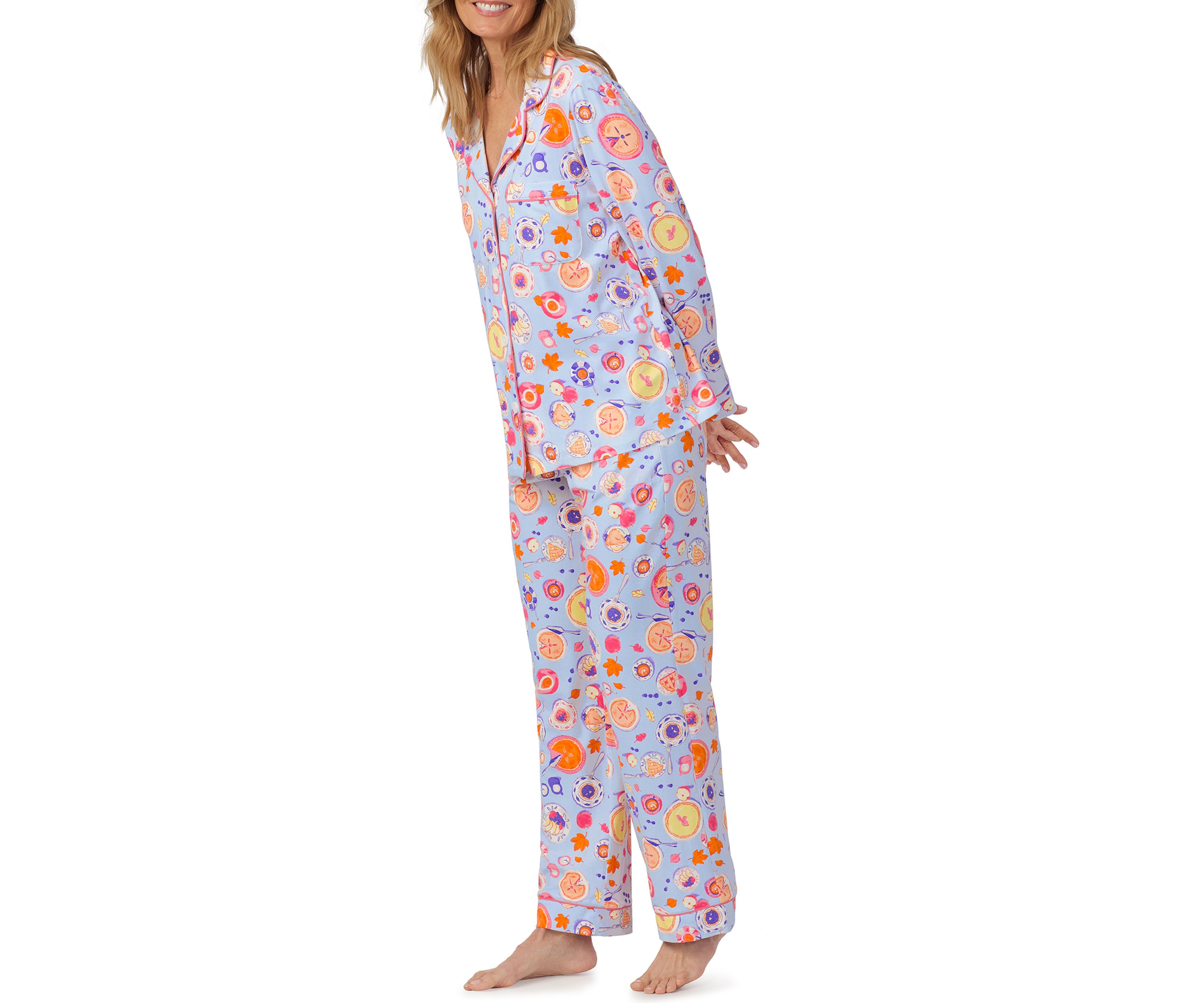 Long Sleeve Classic Stretch Jersey Pajama Set 