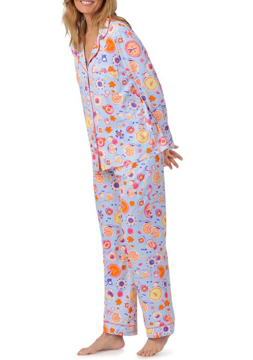 Long Sleeve Classic Stretch Jersey Pajama Set 
