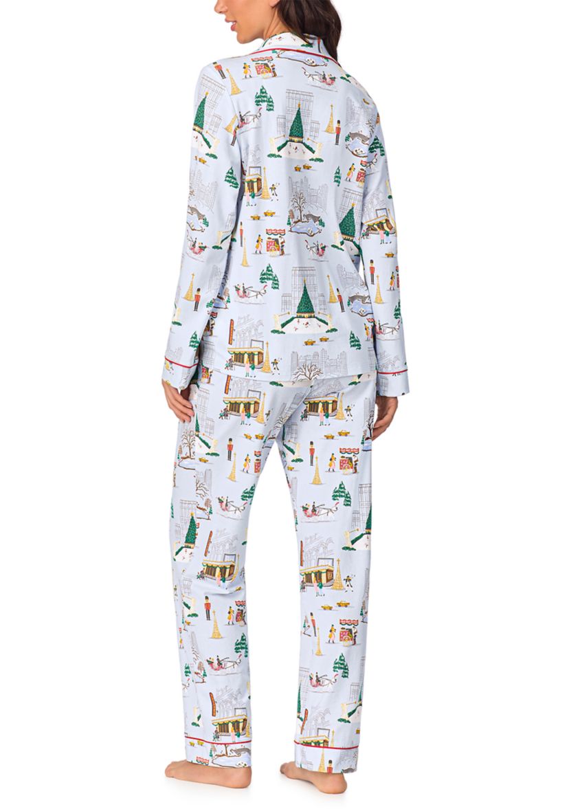 Long Sleeve Notch Pajama Set